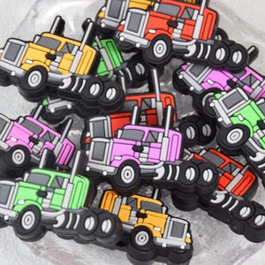 Trailer Truck Vehicle Focal Silicone Beads,DIY Pen Loose Bead,Gifts Charms Beads,Jewelry Accessories,Craft Supplies,Lanyard,Wristlet Beads