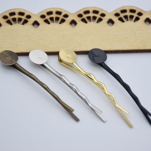 50 Metall Haar Bobby pin,einfache Haarspange,Haarspange mit Pad,Haarspange,DIY Haarspange,leerer Haarpin,Haarschmuck,45 mm
