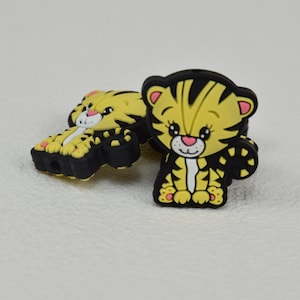Cartoon Tiger Tier Fokal Silikon Perlen, DIY Stift lose Perle, Geschenke Charms Perlen, Schmuck Zubehör, Handwerk Lieferungen, Schlüsselband, Tasche Perlen