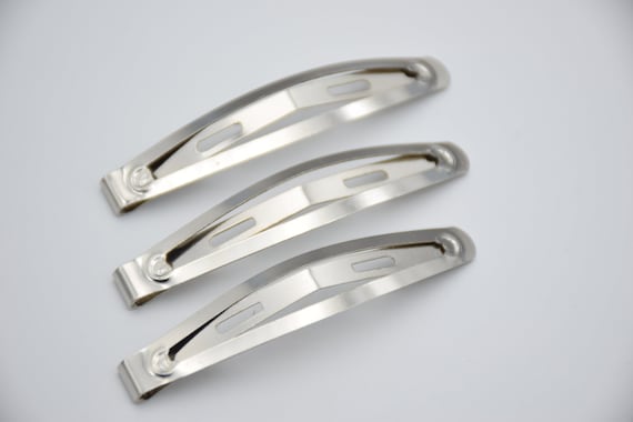 20 dark silver metal snap hair clip,snap barrettes,hair bow flower clip,baby hair clip,blank hair clips,hair accessories 60x12mm