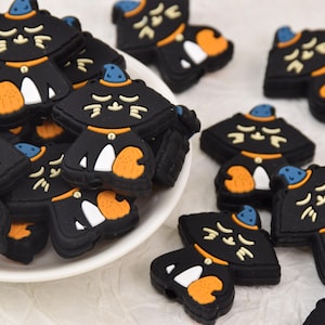 Halloween Black Cat Silicone Beads,Pumpkin Focal Beads,DIY Loose Pen Bead,Focus Gifts Beads,Lanyard Beads,Charms Beads,Wholesale Beads