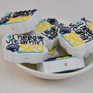 I Need Vitamin Sea Focal Silicone Beads,DIY Pen Loose Beads,Gifts Charms Beads,Jewelry Accessories,Craft Supplies,Lanyard,Keychain,Bag Beads