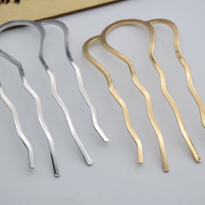 10 metal hair comb,blank hair barrette,wedding bridal hair comb,teeth hair pins hair clips hair fork picks,hair accessories,88x50mm(4 teeth)