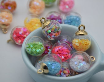 10X Korean Christmas Crystal Glass Ball Charms Jewelry Decor Earrings Neckl N1C0 10X Korean Christmas Crystal Glass Ball Charms Jewelry Decor Earrings Neckl N1C0