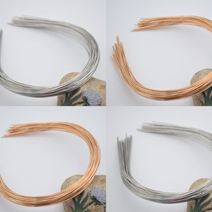 10 metal headband,1.2mm round metal wire,blank headband,metal hair band,simple headband,plain headband,DIY hair accessories