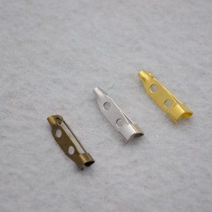 100 brooch back bar pins,brooch pin clasps,safety pin,holes safe brooch pin,bar pin clips,back bar pins,pin backs,badge clips,20x5mm