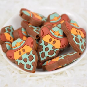 Cowboy Hat Focal Silicone Beads,DIY Pen Loose Bead,Gifts Charms Beads,Jewelry Accessories,Craft Supplies,Lanyard,Keychain,Bag Beads