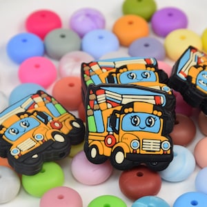 Pencil Book Car Focal Silicone Beads,DIY Focus Pen Bead,Gifts Charms,Jewelry Accessories,Craft Supplies,Wristlet,Keychain,Lanyard Beads