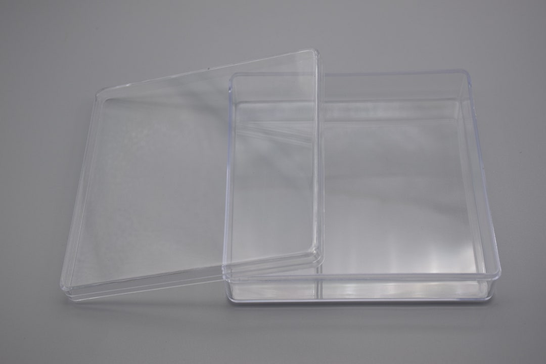 2PCS 120mmx120mmx30mm Square Clear Plastic Boxes,boxes With Lid