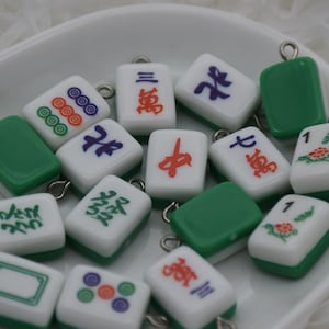 12 Resin/Plastic Mahjong Cabochon,Christmas Tree Ornament,Party Decor,House Decoration,Kawaii Decoden Cute Charm Pendants,20mmx11mm