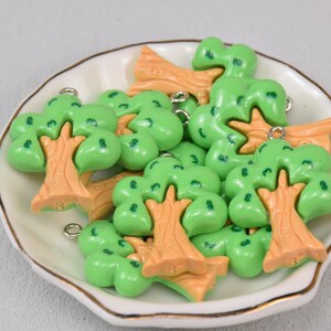 Tree Resin Charms,Plant Plastic Pendants,Jewelry Making Supply,Decoden Findings,DIY Jewelry Earring Necklace Bracelet Crafts
