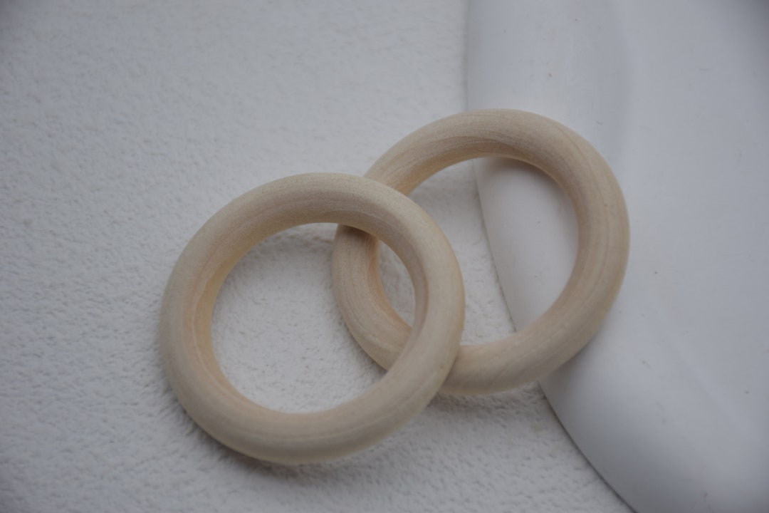 4CM Round Wood Rings,natural Wooden Bangles,unfinished Wood Circles ...