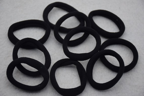 20 black color elastic hair ties,nylon/polyester rubber hair rope,stretch string beading hair ties,bundles hair bands,ponytail tie band,8mm