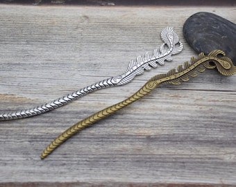 2Pieces Metal Hair Sticks,Patten Hair Sticks,Patten Hair Pins,Metal Hair Pins,Metal Hair Picks ,Metal Hair Clips