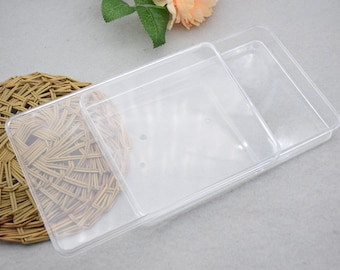 1PCS 183mmx120mmx26mm(height) Rectangle Clear Plastic Boxes,Box With Lid,Organizer Storage Clear Display Case,Transparent Container Box AB63