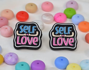 Self Love Silicone Beads,Focal Bead,Gifts For Beadable Pens