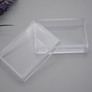 6PCS 57mmx40mmx20mm (altura) Rectángulo Cajas de plástico transparente, Caja con tapa, Cajas de visualización de la caja de almacenamiento organizadora, Caja de contenedor transparente AB58