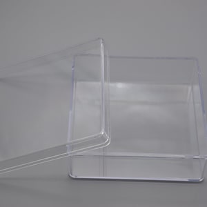 2PCS 100mmx100mmx40mm Square Clear Plastic Boxes,Boxes With Lid,Organizer Storage Boxes,Clear Display Cases,Transparent Container Boxes AB97