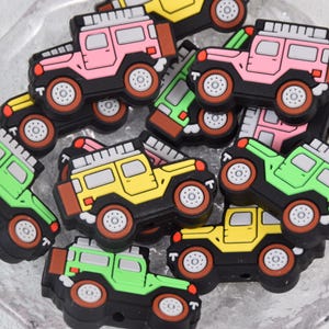SUV Car Vehicle Focal Silicone Beads,DIY Pen Loose Bead,Gifts Charms Beads,Jewelry Accessories,Craft Supplies,Lanyard,Wristlet Beads