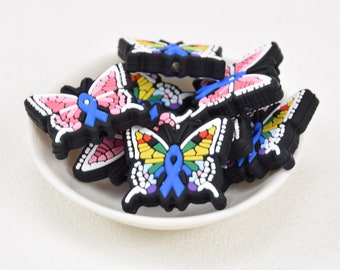 Ribbon Butterfly Focal Silicone Beads,Wholesale DIY Pen Beads,Gifts Charm Beads,Jewelry Accessories,Craft Supplies,Wristlet,Keychain,Lanyard