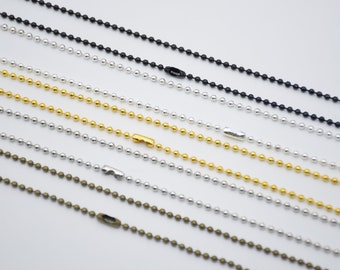 10 ball chain necklace with connector clasp,2.4mm 18 inch or 30 inch metal ball chain,bead chain,delicate chain,jewelry chain,finished chain