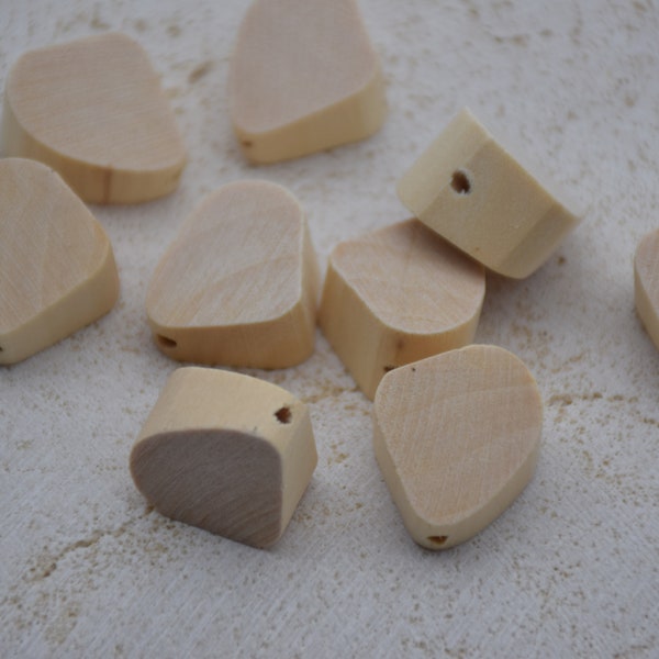 Irregular Wood Beads,Natural Wooden Pendants,Unfinished Geometric Wooden Charms,Wooden Beads,Jewelry Necklace Bracelet Earring Accessories