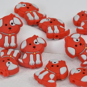 Cartoon Dog Animal Focal Silicone Beads,Wholesale DIY Pen Bead,Gifts Charm Beads,Jewelry Accessories,Craft Supplies,Wristlet,Lanyard Beads