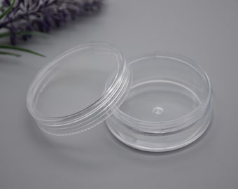 10PCS 50mmx20mm(height) Round Clear Plastic Boxes,Box With Lid,Organizer Storage Box,Clear Display Cases,Transparent Container Box AB49