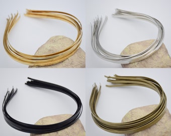 10 metal headband with bent end,4mm metal headband,blank headband,metal hair band,simple headband,plain headband,DIY hair accessories