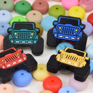 Truck Focal Silicone Beads,Vehicle DIY Pen Loose Bead,Gifts Focus Beads,Jewelry Accessories,Lanyard,keycain,Wristlet,Bag Beads