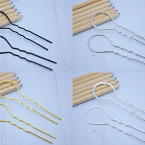 Colors For Choice-10Pcs Metal Twist Hair Pin,Hair Fork,Hair Pick,Bun Pin,102mm(length)x31mm(width)