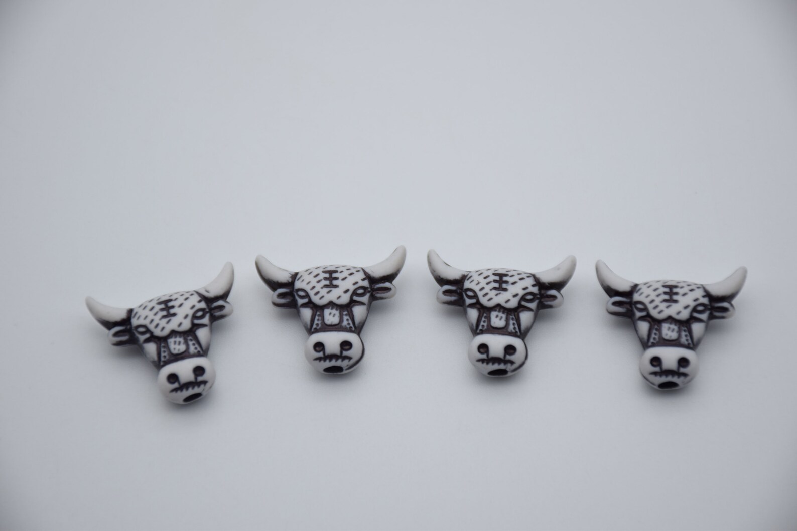 20 Plastic Bull Head Beads Charmscow Head Beads Charmsox Etsy