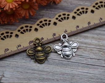 10 Honeybee Charm Insect Charms Colgantes Collar Collar Pulsera Craft 22mm * 20mm