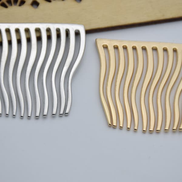 10 peigne à cheveux en métal, barrette vierge, peigne de mariée de mariage, épingles à cheveux pinces à cheveux pince à cheveux pince à cheveux, accessoires de cheveux, 39x37mm (11 dents)