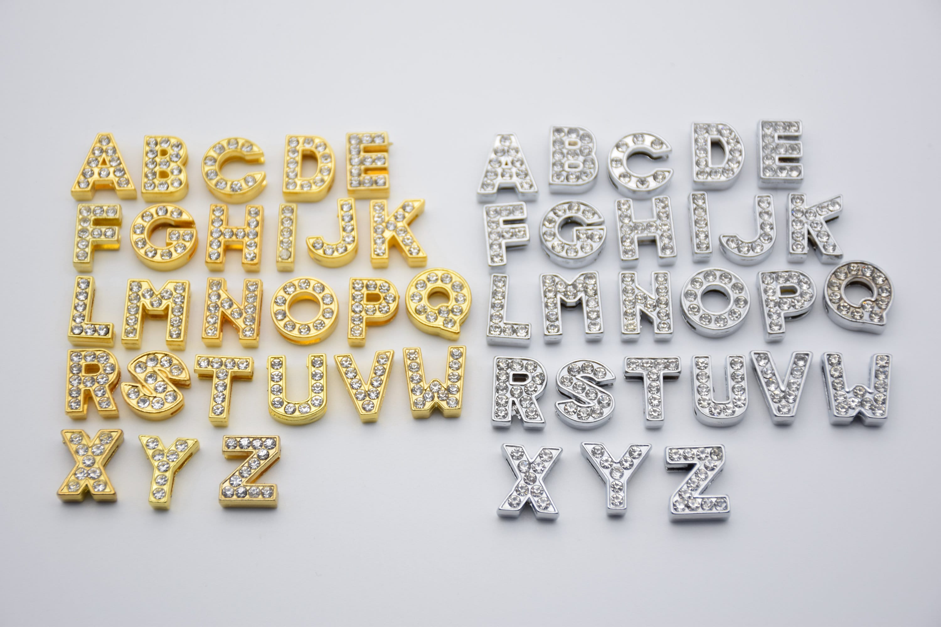 Rhinestone Letter Charms