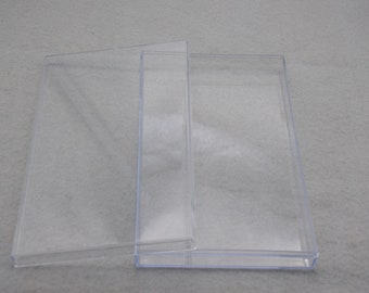 2PCS 177mmx110mmx25mm(height) Rectangle Clear Plastic BoxeBox With Lid,Organizer Storage Clear Display Case,Transparent Container Box AB124