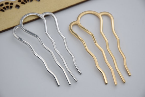 10 metal hair comb,blank barrette,wedding bridal hair comb,teeth hair pins hair clips hair fork hair picks,hair accessories,63x34mm(4 teeth)