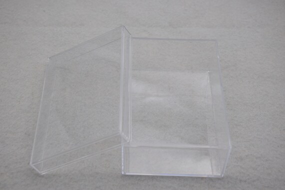 2PCS 125mmx85mmx55mmheight Rectangle Clear Plastic Boxes,box With