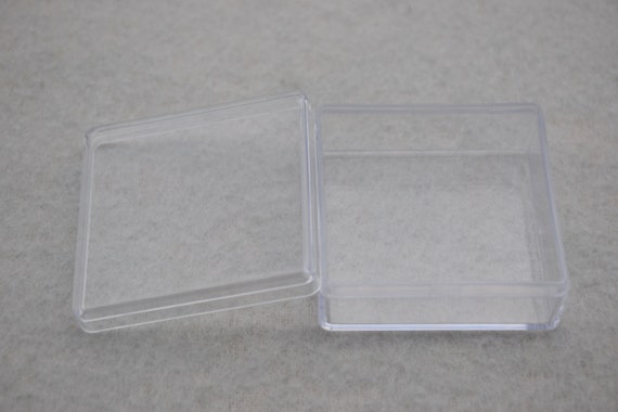 10 STÜCKE 50mmx50mmx20mm quadratische durchsichtige Kunststoffboxen, Boxen mit Deckel, Organizer Aufbewahrungsboxen, klare Vitrinen, transparente Behälterboxen AB67