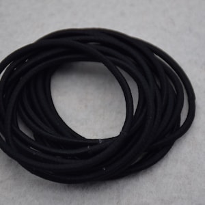 50 black color elastic hair ties,nylon/polyester rubber hair rope,stretch string beading hair ties,bundles hair bands,ponytail tie band,3mm