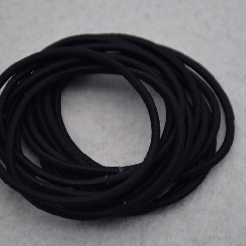 50 Black Color Elastic Hair Tiesnylon/polyester Rubber Hair - Etsy