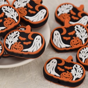 Cuentas de silicona de calabaza de Halloween que brillan en la oscuridad, cuentas focales de murciélago fantasma, cuentas sueltas para bolígrafo, cuentas para regalos de enfoque, cuentas para cordón, cuentas al por mayor