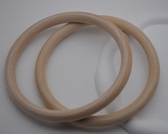 15CM Round Wood Rings,Natural Wooden Bangles,Unfinished Wood Circles,Wooden Bracelets,Macrame Ring,Raw Wooden Crafts,Jewelry Supplies