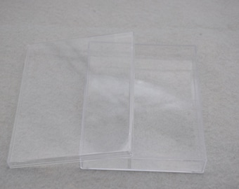 2PCS 130mmx100mmx25mm(height) Rectangle Clear Plastic Box,Box With Lid,Organizer Storage Clear Display Case,Transparent Container Box AB114
