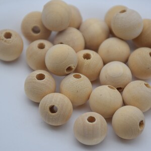 14mm Round Wood Beads,Wooden Ball Charms,Natural Unfinished Wooden Pendants,Geometric Wooden Beads,DIY Wood Jewelry Accessory,Wooden Crafts