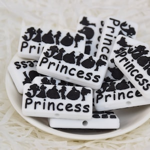 Sortiment Princess Focal Silikonperlen, DIY Stift lose Perlen, Geschenke Charms Perlen, Schmuck Zubehör, Bastelbedarf, Schlüsselband, Schlüsselanhänger, Taschenperle