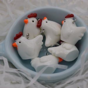 10 Resin/Plastic Chick Chicken Cabochons,Christmas Tree Ornament,Party Decoration,Kawaii Decoden Cute Animal Charms,23mmx20mm