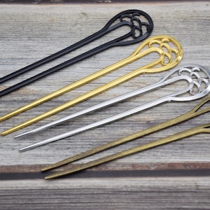2Pieces Metal Hair Sticks,Simple Hair Sticks,Patten Hair Pins,Pattened Hair Stick,Metal Hair Pins,Metal Hair Picks ,Metal Hair Clips