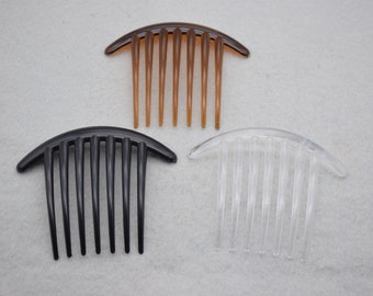 10 plastic hair comb,teeth hair comb for fascinators and millinery,wedding bridal hair combs,hair pin,hair accessory craft,105x85mm(7 teeth)