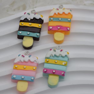 Ice Cream Bar Resin Charms,Flat Back Resin Cabochon Pendants,Jewelry Making Supply,Decoden Findings,DIY Jewelry Earring Necklace Bracelet